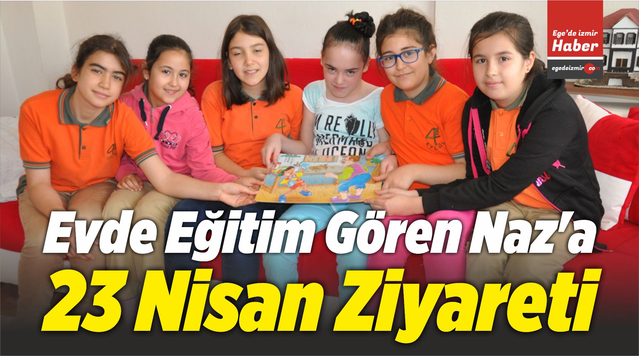 Evde Eğitim Gören Naz Öter�e Arkadaşlarından 23 Nisan Ziyareti Ege�de