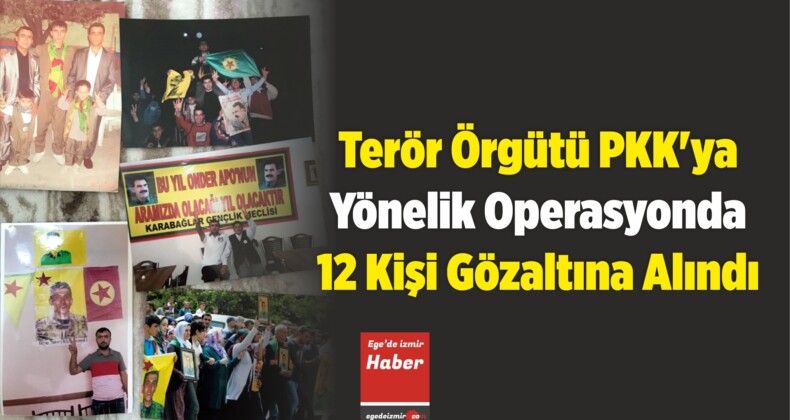 Terör Örgütü PKK’ya Yönelik Operasyonda 12 Kişi Gözaltına Alındı