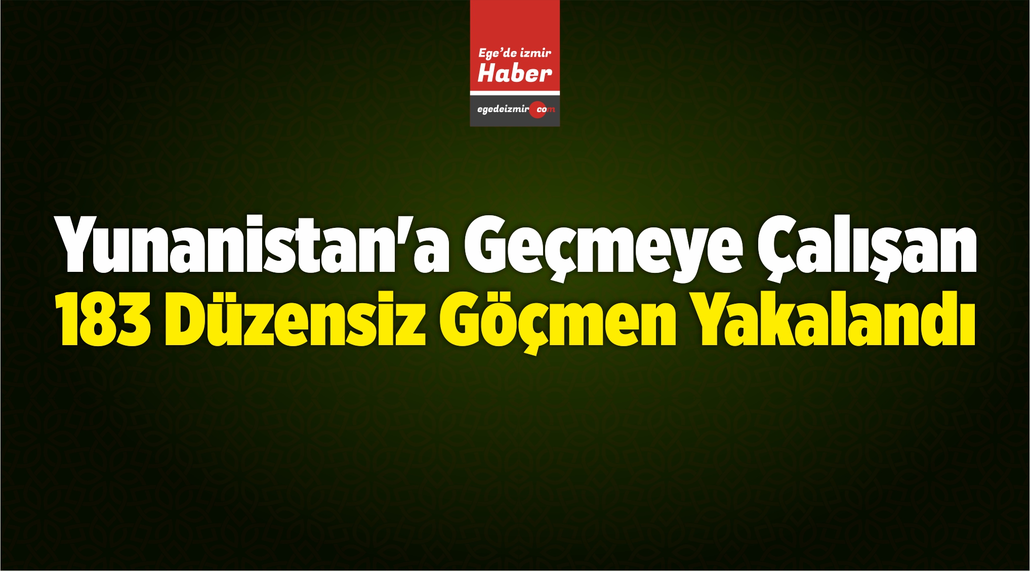 183 Düzensiz Göçmen