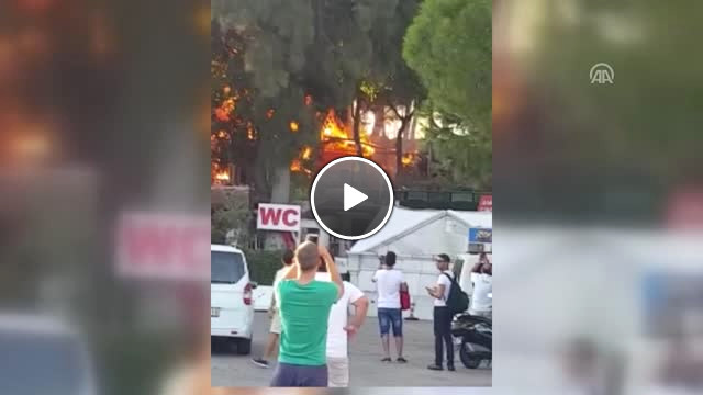 Bodrum da Kafede Yangın