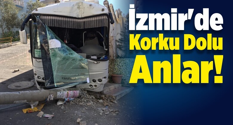 İzmir’de Korku Dolu Anlar: Freni Boşalan Midibüs Dehşet Saçtı