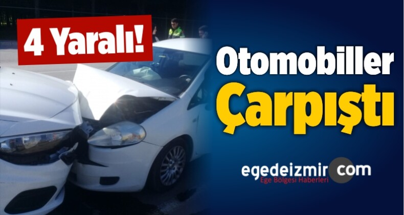 İzmir’in Aliağa İlçesinde Otomobiller Çarpıştı: 4 Yaralı