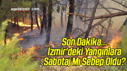 Son Dakika…İzmir’deki Yangınlara Sabotaj Mı Sebep Oldu?