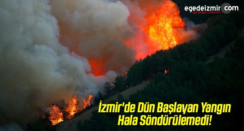 İzmir’de Dün Başlayan Yangın Hala Söndürülemedi!