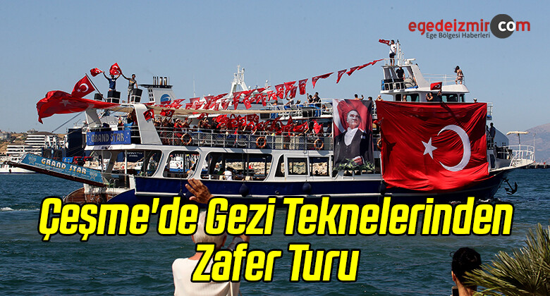 Çeşme’de Gezi Teknelerinden Zafer Turu