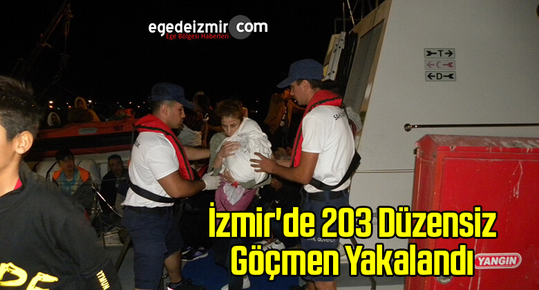 İzmir’de 203 Düzensiz Göçmen Yakalandı