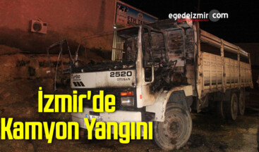 İzmir’de Kamyon Yangını