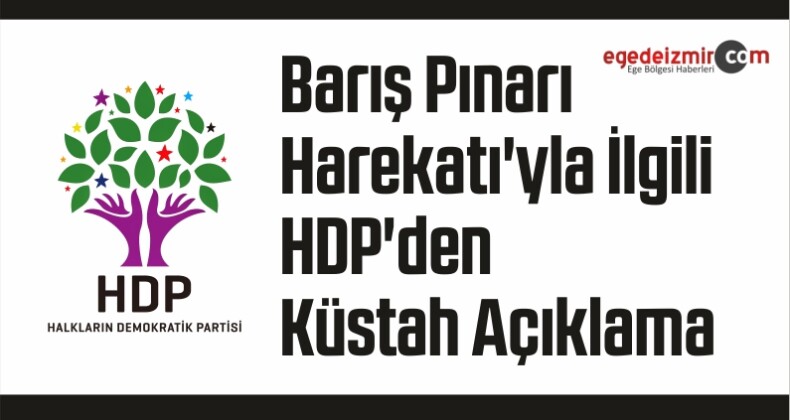 Barış Pınarı Harekatı’yla İlgili HDP’den Küstah Açıklama