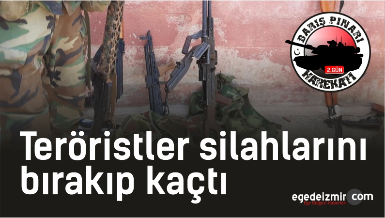 Teröristler silahlarını