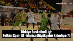 Türkiye Basketbol Ligi: Petkim Spor: 79 – Manisa Büyükşehir Belediye: 75