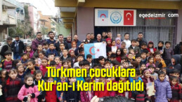 Türkmen çocuklara Kur’an-ı Kerim dağıtıldı