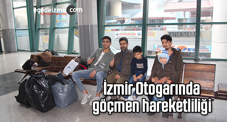İzmir Otogarında göçmen hareketliliği