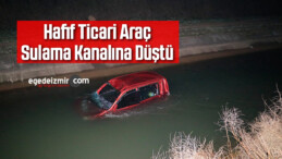 Hafif Ticari Araç Sulama Kanalına Düştü