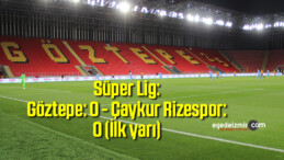 Süper Lig: Göztepe: 0 – Çaykur Rizespor: 0 (İlk yarı)