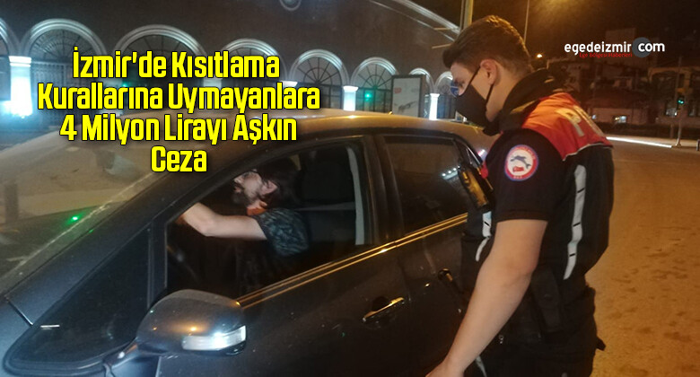 İzmir’de Kısıtlama Kurallarına Uymayanlara 4 Milyon Lirayı Aşkın Ceza