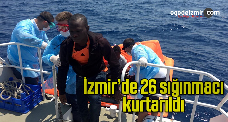 İzmir’de 26 sığınmacı kurtarıldı
