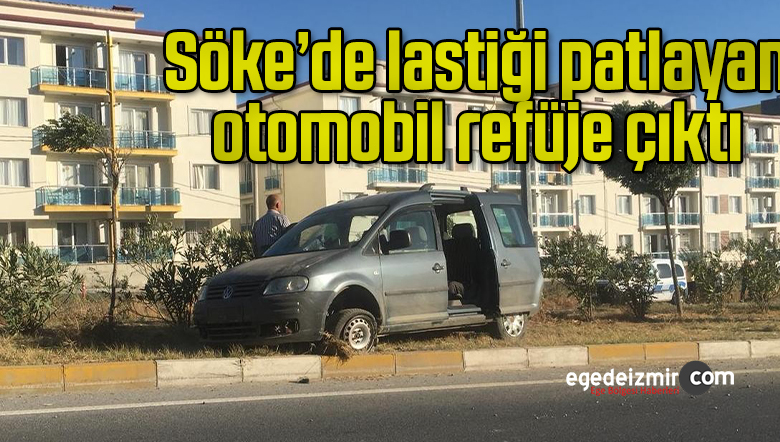 otomobil refüje çıktı