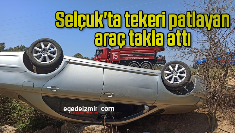 araç takla attı