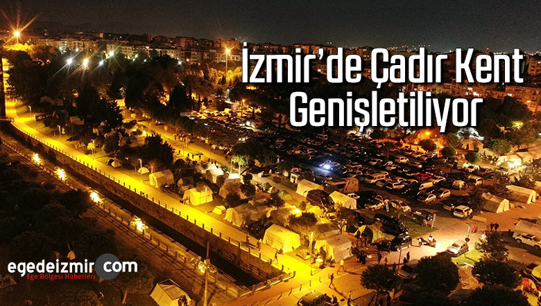 İzmir’de Çadır Kentte Çadır Kurulumları Devam EdiyorEge�de izmir Haber