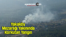 Yakaköy Mezarlığı yakınında korkutan yangın