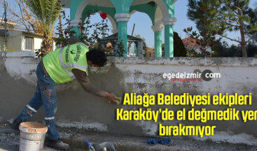 Aliağa Belediyesi ekipleri, Karaköy’de el değmedik yer bırakmıyor