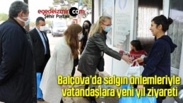 Balçova’da salgın önlemleriyle vatandaşlara yeni yıl ziyareti