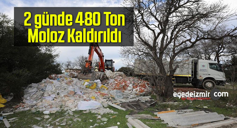 Gaziemir Belediyesi 2 Günde 480 Ton Moloz Kaldırdı