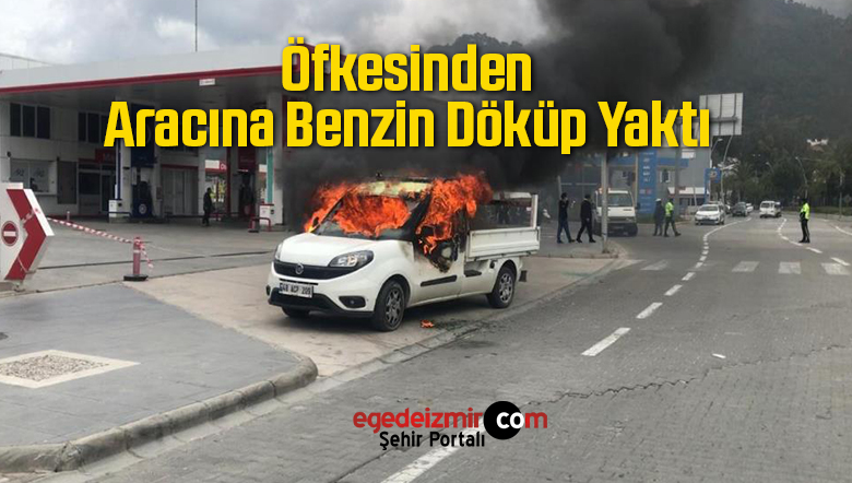 benzin döküp