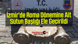 İzmir’de Roma Dönemine Ait Sütun Başlığı Ele Geçirildi