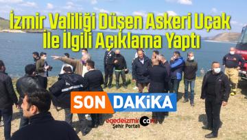 İzmir Valiliği Düşen Askeri Uçak İle İlgili Açıklama Yaptı