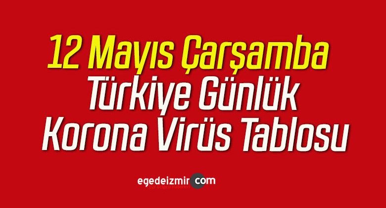 12 Mayıs Çarşamba Türkiye Günlük Korona Virüs Tablosu
