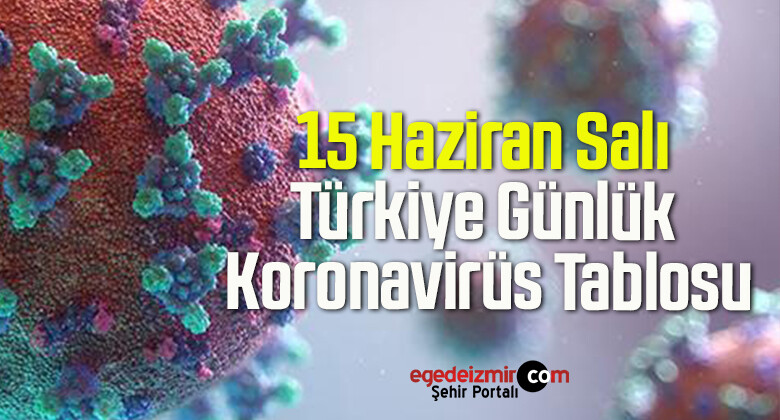 15 Haziran Salı Türkiye Günlük Koronavirüs Tablosu