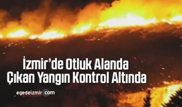 İzmir’de Otluk Alanda Çıkan Yangın Kontrol Altında