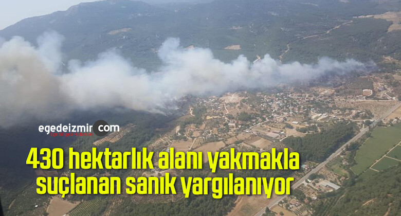 430 hektarlık alanı yakmakla suçlanan sanık yargılanıyor