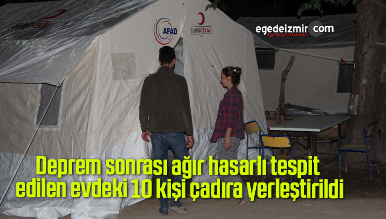 çadıra yerleştirildi