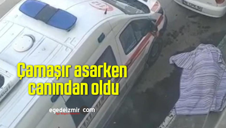 Çamaşır asarken