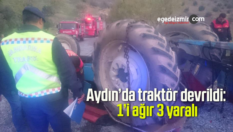 traktör devrildi
