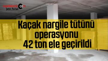 İzmir’de Cumhuriyet tarihinin en büyük kaçak nargile tütünü operasyonu: 42 ton ele geçirildi