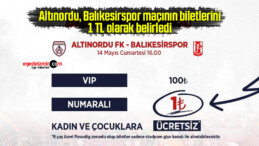 Altınordu, Balıkesirspor maçının biletlerini 1 TL olarak belirledi