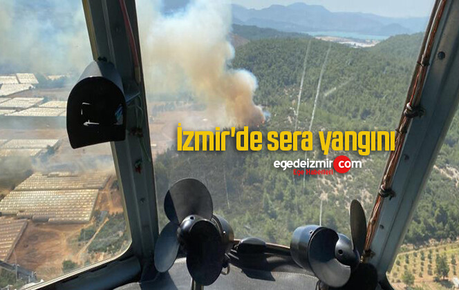 İzmir’de sera yangını