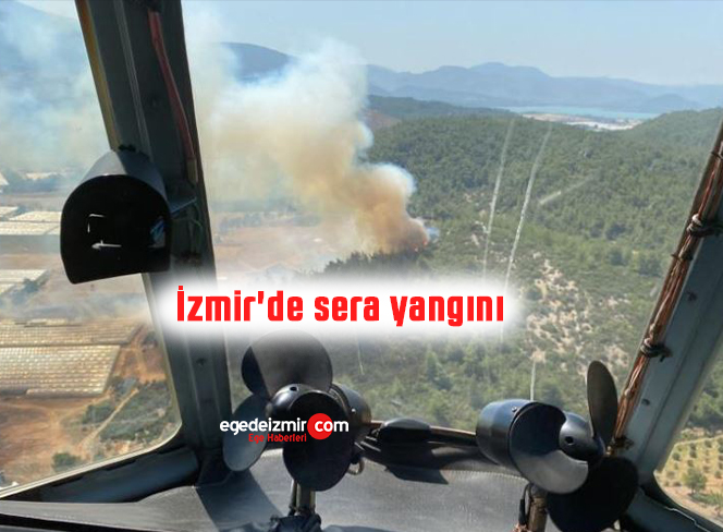 İzmir’de sera yangını