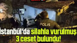 İstanbul’da silahla vurulmuş 3 ceset bulundu!