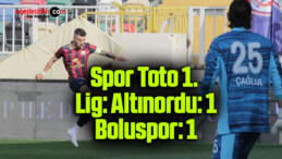 Spor Toto 1. Lig: Altınordu: 1 – Boluspor: 1