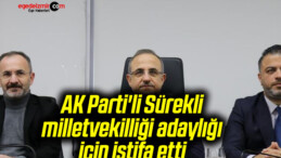AK Parti’li Sürekli, milletvekilliği adaylığı için istifa etti