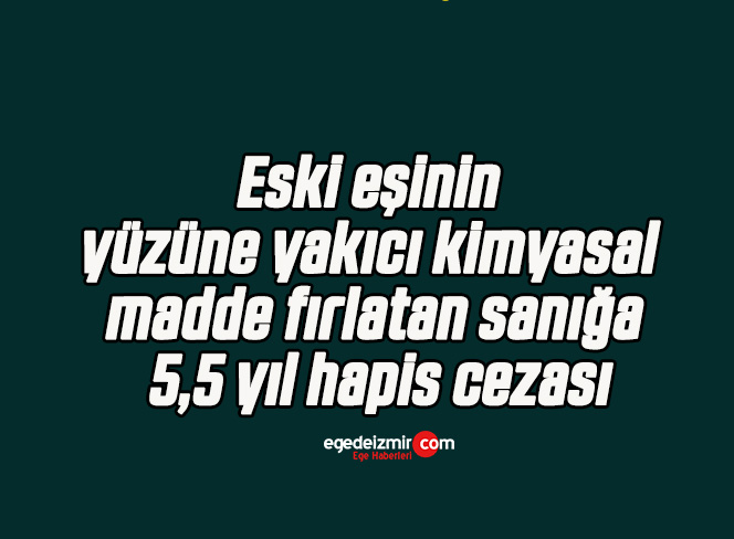 Eski eşinin yüzüne yakıcı kimyasal madde fırlatan sanığa 5,5 yıl hapis cezası