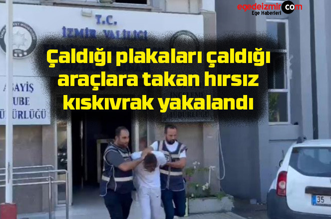 Çaldığı plakaları çaldığı araçlara takan hırsız kıskıvrak yakalandı