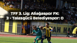 TFF 3. Lig: Aliağaspor FK: 3 – Talasgücü Belediyespor: 0