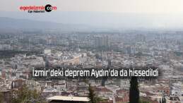 İzmir’deki deprem Aydın’da da hissedildi
