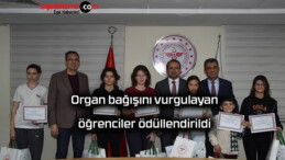 Organ bağışını vurgulayan öğrenciler ödüllendirildi
