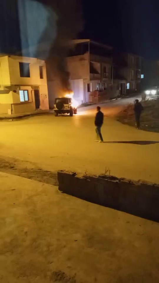 LÜKS CİP ALEV ALEV YANDI
